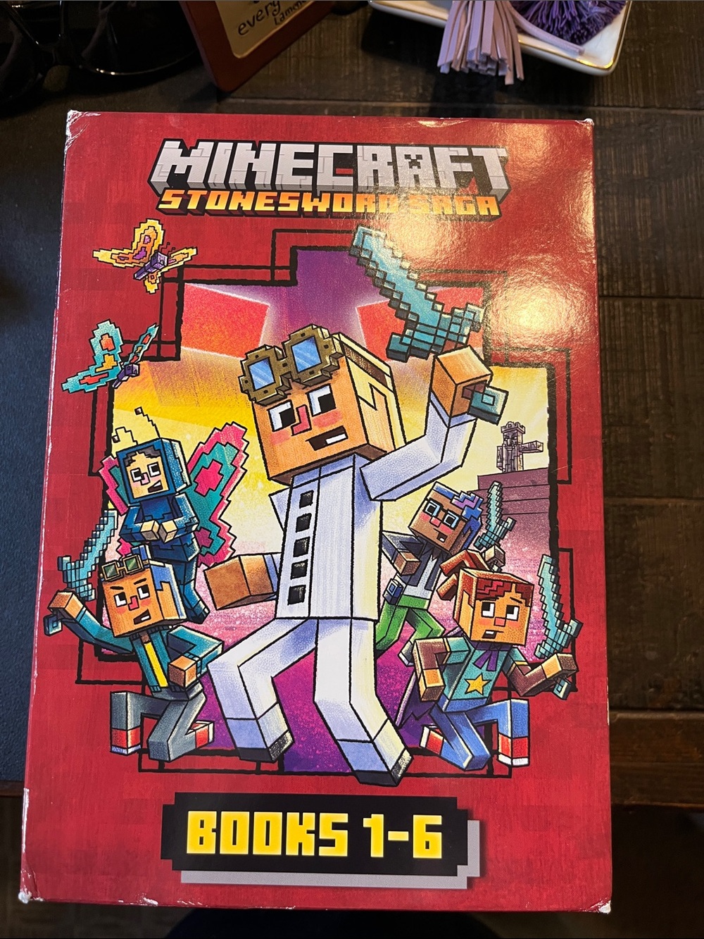 Minecraft Stonesword Saga Complete Chapter Book Series - Red Box